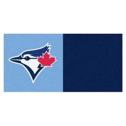 Toronto Blue Jays Blue Residential 18 in. x 18 Peel and Stick Carpet Tile (20 Tiles/Case) 45 sq. ft. by FANMATS
