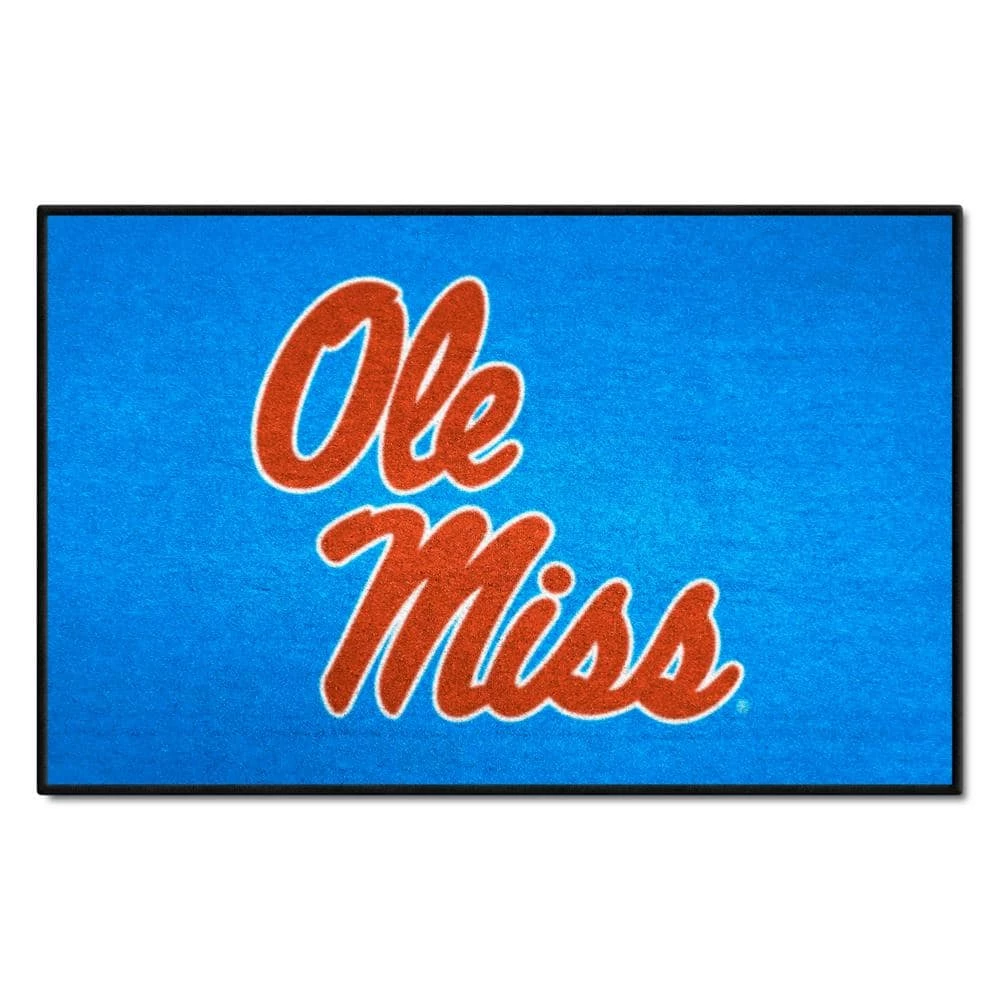 Ole Miss Rebels Light Blue 1.5 ft. x 2.5 ft. Starter Area Rug by FANMATS 1 Ole Miss Rebels Light Blue 1.5 ft. x 2.5 ft. Starter Area Rug by FANMATS