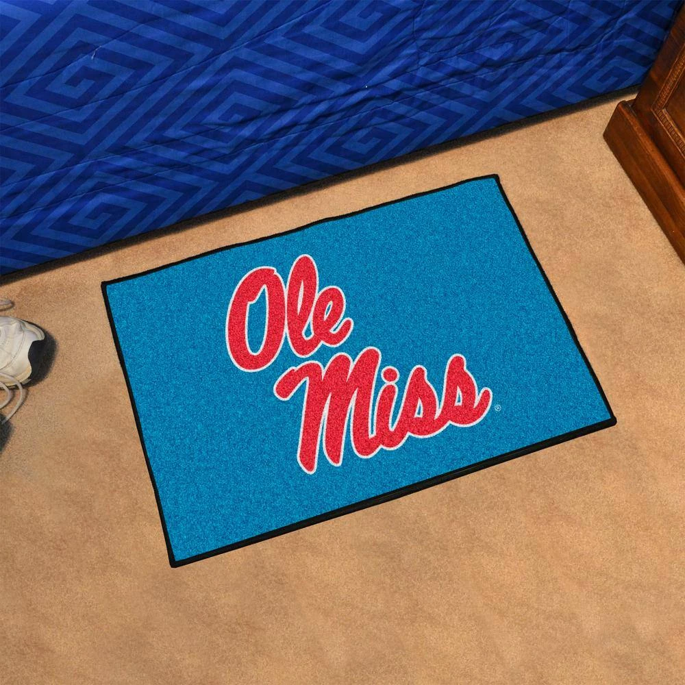 Ole Miss Rebels Light Blue 1.5 ft. x 2.5 ft. Starter Area Rug by FANMATS 2 Ole Miss Rebels Light Blue 1.5 ft. x 2.5 ft. Starter Area Rug by FANMATS - Image 2