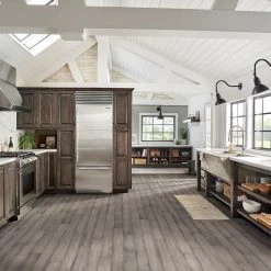 Hydropel Hickory Light Gray 7/16 in. T x 5 in. W x Varying Length Engineered Hardwood Flooring (22.6 sq. ft.) by Bruce -CheapFANMATS || Bruce Store light gray bruce engineered hardwood ehwr54l70sr 31 1000