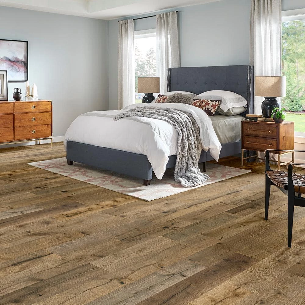 Time Honored Oak Light Gray 3/8 in. Tx 7-1/4 in. Wx Varying Length Engineered Click Hardwood Flooring(32.63 sq.ft./case) by Bruce 4 Time Honored Oak Light Gray 3/8 in. Tx 7-1/4 in. Wx Varying Length Engineered Click Hardwood Flooring(32.63 sq.ft./case) by Bruce - Image 4