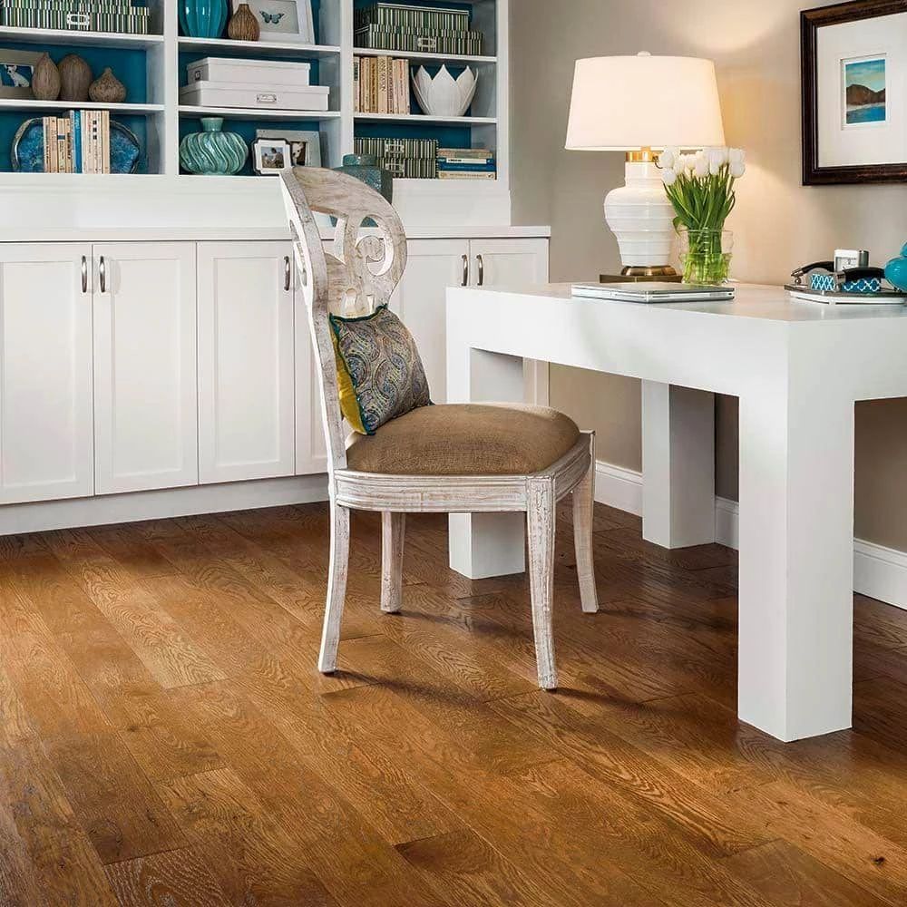 American Vintage Light Spice Oak 3/8 in. T x 5 in. W x Varying L Engineered Scraped Hardwood Flooring (25 sq. ft./case) by Bruce 2 American Vintage Light Spice Oak 3/8 in. T x 5 in. W x Varying L Engineered Scraped Hardwood Flooring (25 sq. ft./case) by Bruce - Image 2