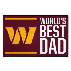 CheapFANMATS || Bruce Store 26 Washington Commanders World's Best Dad Maroon 1.5 ft. x 2.5 ft. Starter Area Rug by FANMATS
