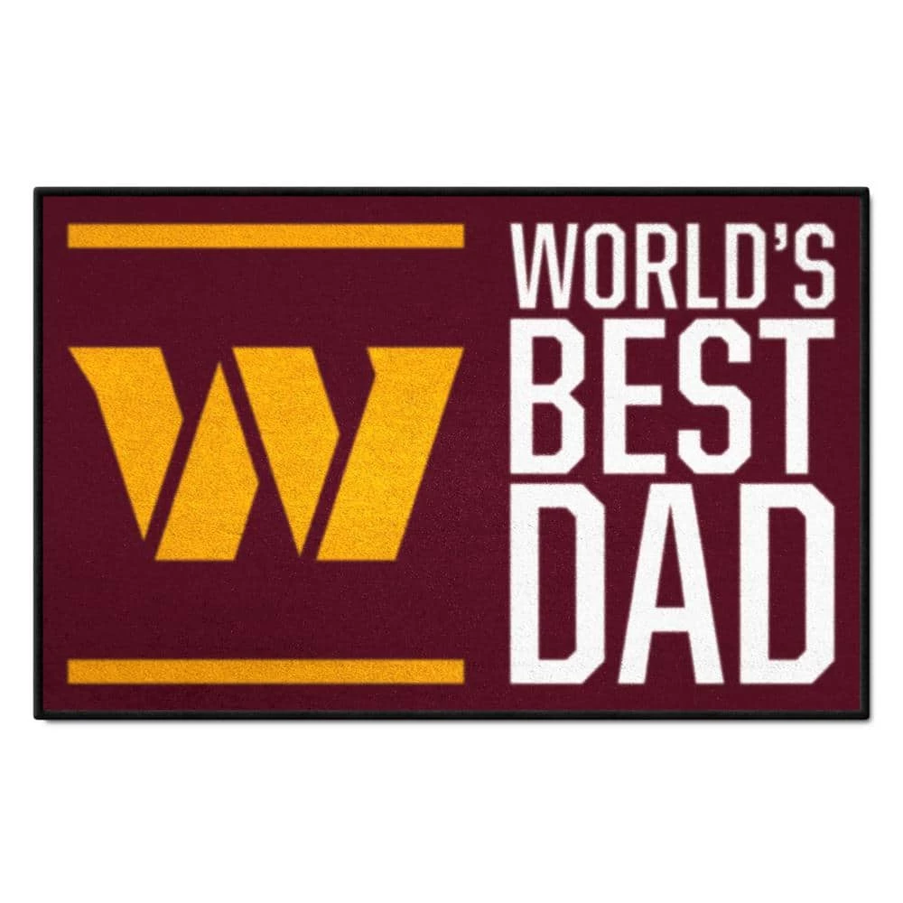 Washington Commanders World's Best Dad Maroon 1.5 ft. x 2.5 ft. Starter Area Rug by FANMATS 1 Washington Commanders World's Best Dad Maroon 1.5 ft. x 2.5 ft. Starter Area Rug by FANMATS