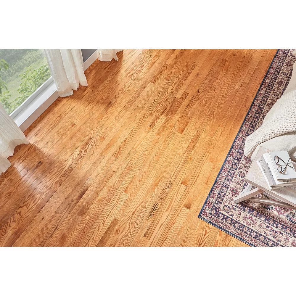 Plano Low Gloss Marsh Oak 3/4 in. Thick x 3-1/4 in. Wide x Varying Length Solid Hardwood Flooring (22 sq. ft./case) by Bruce 4 Plano Low Gloss Marsh Oak 3/4 in. Thick x 3-1/4 in. Wide x Varying Length Solid Hardwood Flooring (22 sq. ft./case) by Bruce - Image 4
