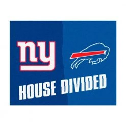 NFL Giants/Bills Multi-Colored 3 ft. x 3.5 ft. House Divided Area Rug by FANMATS