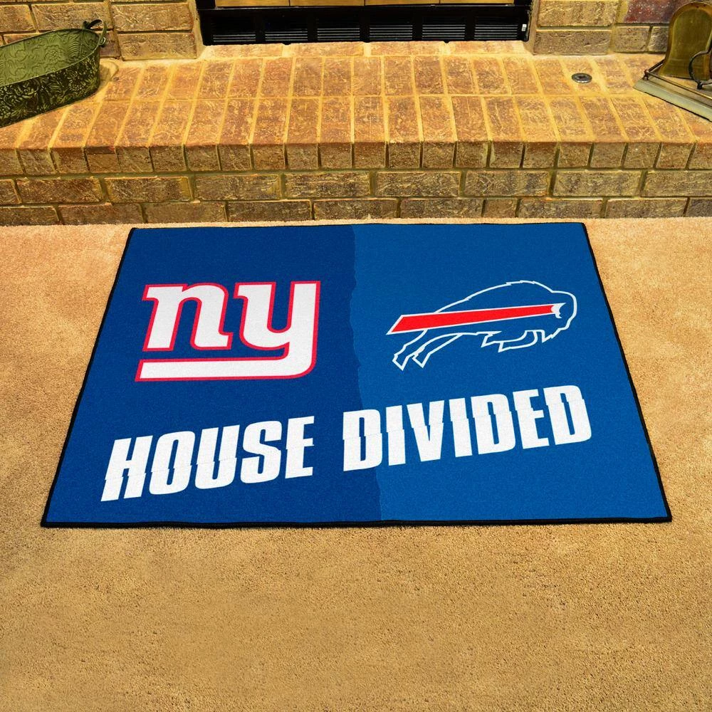 NFL Giants/Bills Multi-Colored 3 ft. x 3.5 ft. House Divided Area Rug by FANMATS 2 NFL Giants/Bills Multi-Colored 3 ft. x 3.5 ft. House Divided Area Rug by FANMATS - Image 2