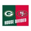 NFL Packers/49ers Multi-Colored 3 ft. x 3.5 ft. House Divided Area Rug by FANMATS