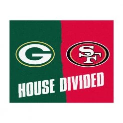 NFL Packers/49ers Multi-Colored 3 ft. x 3.5 ft. House Divided Area Rug by FANMATS