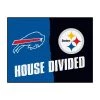 NFL Bills/Steelers Multi-Colored 3 ft. x 3.5 ft. House Divided Area Rug by FANMATS