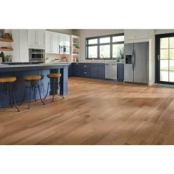 Hydropel Hickory Natural 7/16 in. T x 5 in. W x Varying Length Engineered Hardwood Flooring (22.6 sq. ft.) by Bruce -CheapFANMATS || Bruce Store natural bruce engineered hardwood ehwr54l10wr 31 1000