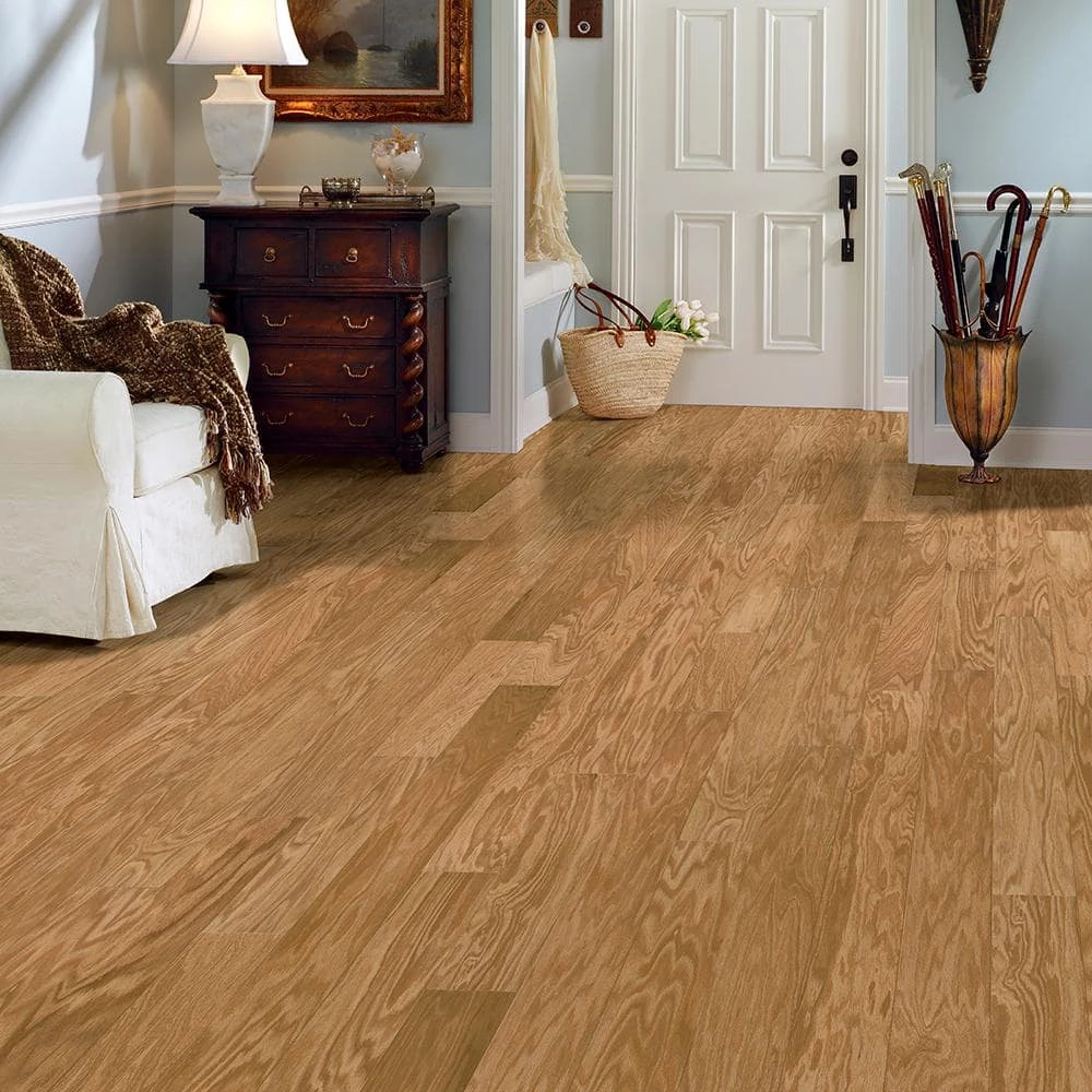 Natural Maple 3/8 in. T x 3 in. W x Random Length Engineered Hardwood Flooring (22 sq. ft./case) by Bruce 2 Natural Maple 3/8 in. T x 3 in. W x Random Length Engineered Hardwood Flooring (22 sq. ft./case) by Bruce - Image 2