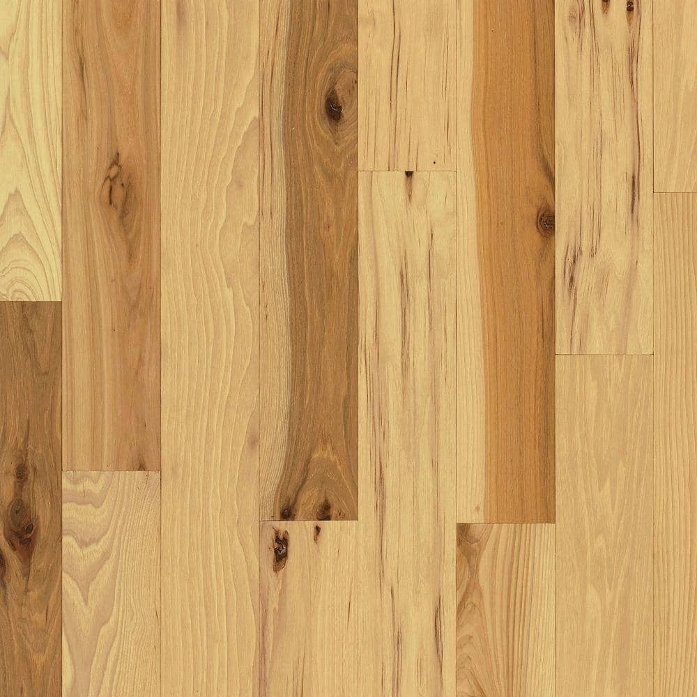 Country Natural Hickory 3/4 in. Thick x 2-1/4 in. Wide x Random Length Solid Hardwood Flooring (20 sq. ft. / case) by Bruce 1 Country Natural Hickory 3/4 in. Thick x 2-1/4 in. Wide x Random Length Solid Hardwood Flooring (20 sq. ft. / case) by Bruce