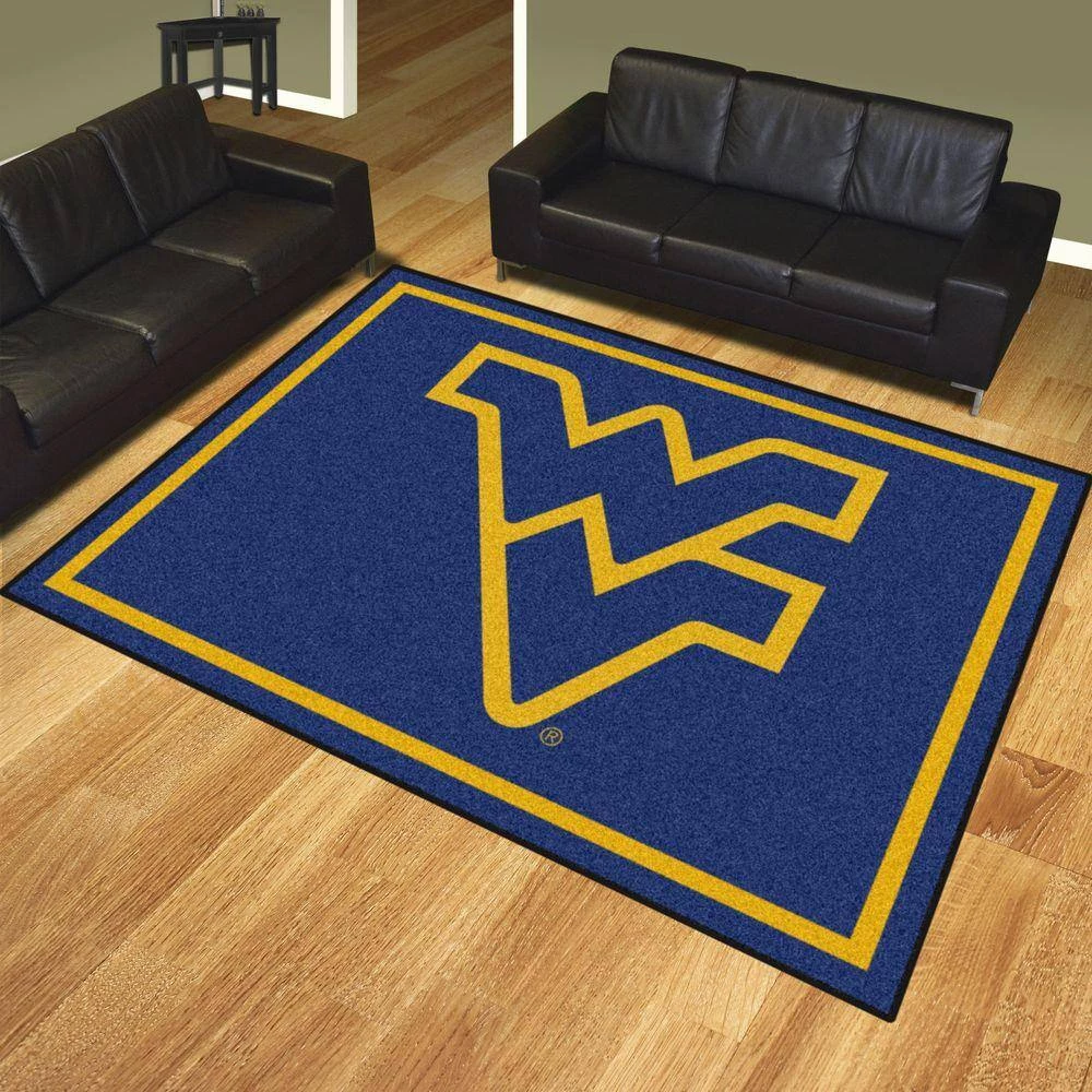 NCAA West Virginia University Navy Blue 8 ft. x 10 ft. Indoor Area Rug by FANMATS 3 NCAA West Virginia University Navy Blue 8 ft. x 10 ft. Indoor Area Rug by FANMATS - Image 3