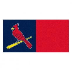 St. Louis Cardinals Blue Residential 18 in. x 18 Peel and Stick Carpet Tile (20 Tiles/Case) 45 sq. ft. by FANMATS