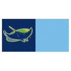 Tampa Bay Rays Blue Residential 18 in. x 18 Peel and Stick Carpet Tile (20 Tiles/Case) 45 sq. ft. by FANMATS