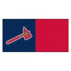 Atlanta Braves Blue Residential 18 in. x 18 Peel and Stick Carpet Tile 20 (Tiles/Case) 45 sq. ft. by FANMATS