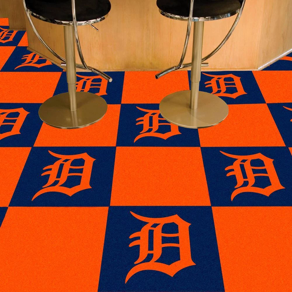 Detroit Tigers Blue Residential 18 in. x 18 Peel and Stick Carpet Tile (20 Tiles/Case) 45 sq. ft. by FANMATS 2 Detroit Tigers Blue Residential 18 in. x 18 Peel and Stick Carpet Tile (20 Tiles/Case) 45 sq. ft. by FANMATS - Image 2