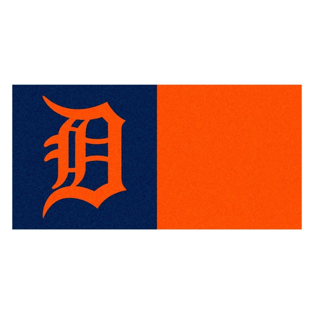 Detroit Tigers Blue Residential 18 in. x 18 Peel and Stick Carpet Tile (20 Tiles/Case) 45 sq. ft. by FANMATS 1 Detroit Tigers Blue Residential 18 in. x 18 Peel and Stick Carpet Tile (20 Tiles/Case) 45 sq. ft. by FANMATS