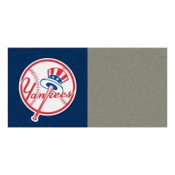 New York Yankees Blue Residential 18 in. x 18 Peel and Stick Carpet Tile (20 Tiles/Case) 45 sq. ft. by FANMATS