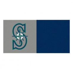 Seattle Mariners Blue Residential 18 in. x 18 Peel and Stick Carpet Tile (20 Tiles/Case) 45 sq. ft. by FANMATS