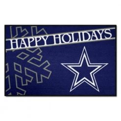 Dallas Cowboys Happy Holidays Navy 1.5 ft. x 2.5 ft. Starter Area Rug by FANMATS