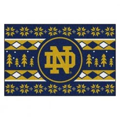Notre Dame Fighting Irish Holiday Sweater Navy 1.5 ft. x 2.5 ft. Starter Area Rug by FANMATS