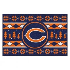 Chicago Bears Holiday Sweater Navy 1.5 ft. x 2.5 ft. Starter Area Rug by FANMATS