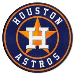 Houston Astros Navy 2 ft. x 2 ft. Round Area Rug by FANMATS