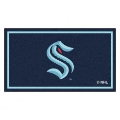 Seattle Kraken Navy 3 ft. x 5 ft. Plush Area Rug by FANMATS