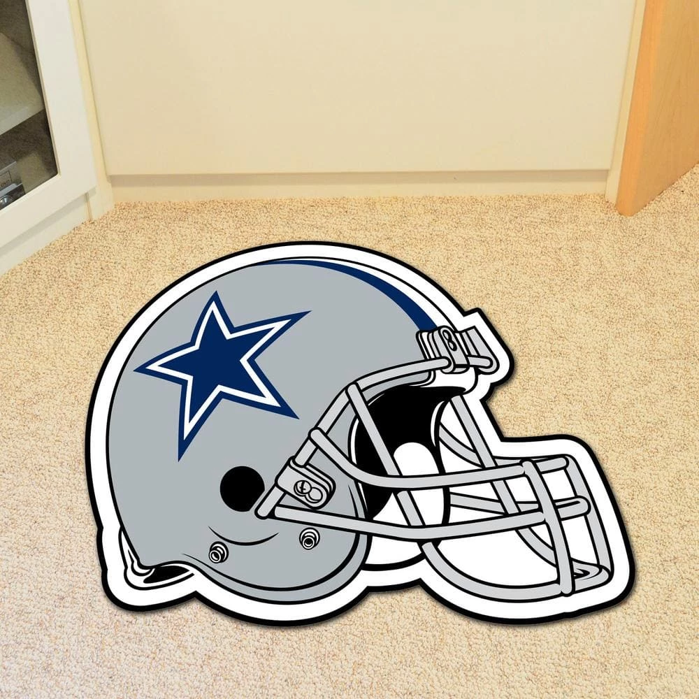 Dallas Cowboys Navy 3 ft. x 2 ft. Mascot Helmet Area Rug by FANMATS 2 Dallas Cowboys Navy 3 ft. x 2 ft. Mascot Helmet Area Rug by FANMATS - Image 2