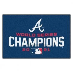 MLB Atlanta Braves 2021 World Series Champions 1.5 ft. x 2.5 ft. Navy Starter Area Rug by FANMATS