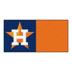 Houston Astros Orange Residential 18 in. x 18 Peel and Stick Carpet Tile (20 Tiles/Case) 45 sq. ft. by FANMATS