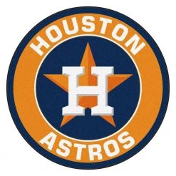 MLB Houston Astros Orange 2 ft. x 2 ft. Round Area Rug by FANMATS