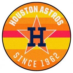Houston Astros Orange 2 ft. x 2 ft. Round Area Rug by FANMATS