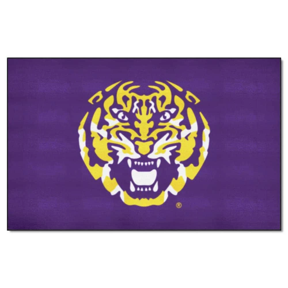 LSU Tigers Ulti-Mat Rug - 5ft. x 8ft. by FANMATS 1 LSU Tigers Ulti-Mat Rug - 5ft. x 8ft. by FANMATS