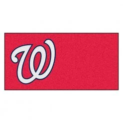 CheapFANMATS || Bruce Store 24 Washington Nationals Red Residential 18 in. x 18 Peel and Stick Carpet Tile (20 Tiles/Case) 45 sq. ft. by FANMATS