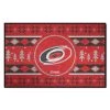 Carolina Hurricanes Holiday Sweater Red 1.5 ft. x 2.5 ft. Starter Area Rug by FANMATS