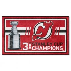 New Jersey Devils Red Dynasty 3 ft. x 5 ft. Plush Area Rug by FANMATS