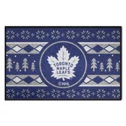 Toronto Maple Leafs Holiday Sweater Royal 1.5 ft. x 2.5 ft. Starter Area Rug by FANMATS