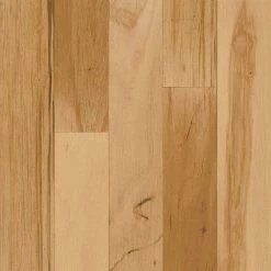 Hickory Rustic Natural 3/8 in. T x 3 in. W x Varying Length Click Lock Engineered Hardwood Flooring (22 sq. ft.) by Bruce
