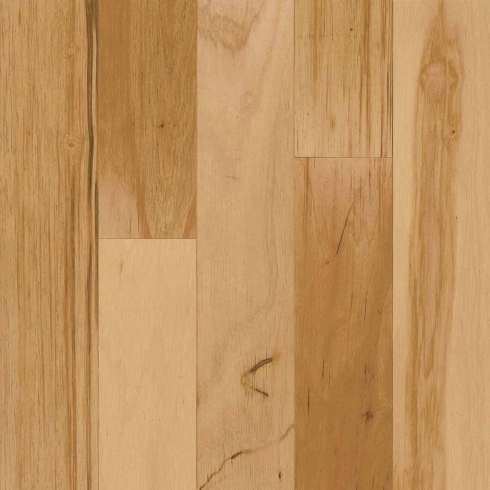 Hickory Rustic Natural 3/8 in. T x 3 in. W x Varying Length Click Lock Engineered Hardwood Flooring (22 sq. ft.) by Bruce 1 Hickory Rustic Natural 3/8 in. T x 3 in. W x Varying Length Click Lock Engineered Hardwood Flooring (22 sq. ft.) by Bruce