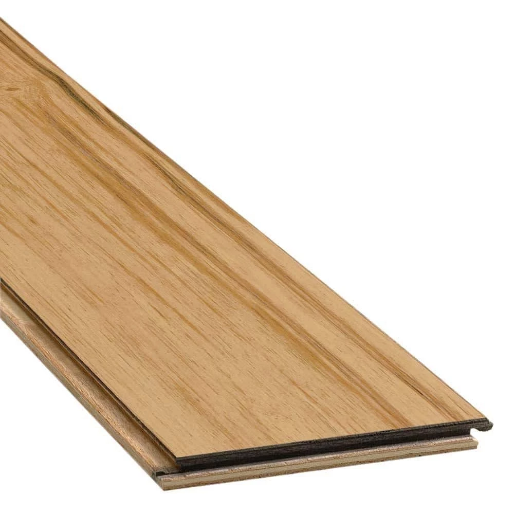 Hickory Rustic Natural 3/8 in. T x 3 in. W x Varying Length Click Lock Engineered Hardwood Flooring (22 sq. ft.) by Bruce 2 Hickory Rustic Natural 3/8 in. T x 3 in. W x Varying Length Click Lock Engineered Hardwood Flooring (22 sq. ft.) by Bruce - Image 2