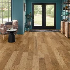 Time Honored Hickory Saddle 3/8 in. T x 6 in. W x Varying L Engineered Click Hardwood Flooring (30.63sq.ft./case) by Bruce -CheapFANMATS || Bruce Store saddle bruce engineered hardwood ehhd63l30h 31 1000