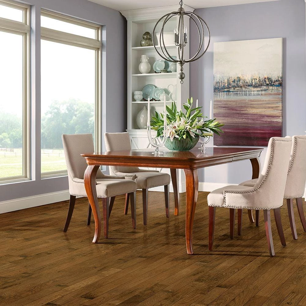 Plano Oak Saddle 3/4 in. Thick x 3-1/4 in. Wide x Varying Length Scraped Solid Hardwood Flooring (22 sq. ft. / case) by Bruce 2 Plano Oak Saddle 3/4 in. Thick x 3-1/4 in. Wide x Varying Length Scraped Solid Hardwood Flooring (22 sq. ft. / case) by Bruce - Image 2