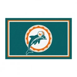 Teal 3 ft. x 5 ft. Miami Dolphins Vintage Area Rug by FANMATS