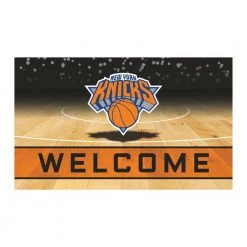 NBA - New York Knicks 18 in. x 30 in. Rubber Door Mat by FANMATS