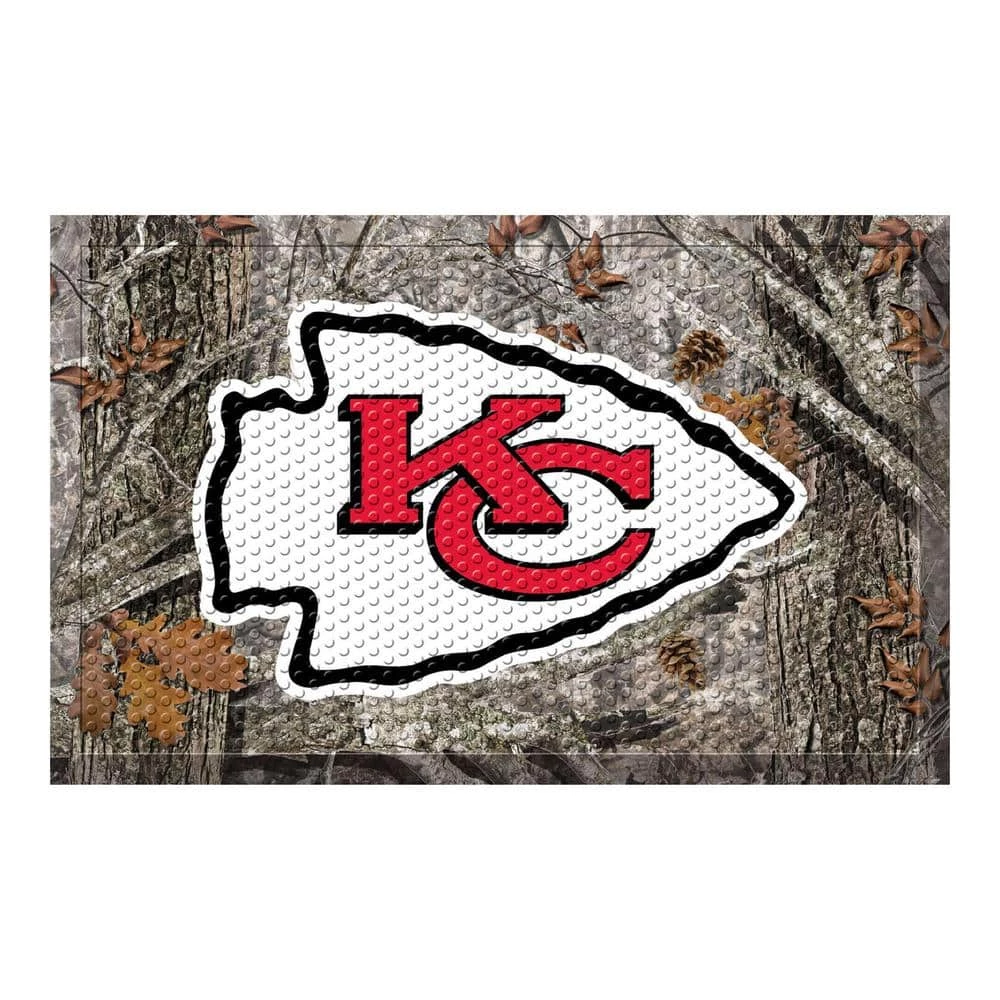 NFL - Kansas City Chiefs 19 in. x 30 in. Outdoor Camo Scraper Mat Door Mat by FANMATS 1 NFL - Kansas City Chiefs 19 in. x 30 in. Outdoor Camo Scraper Mat Door Mat by FANMATS