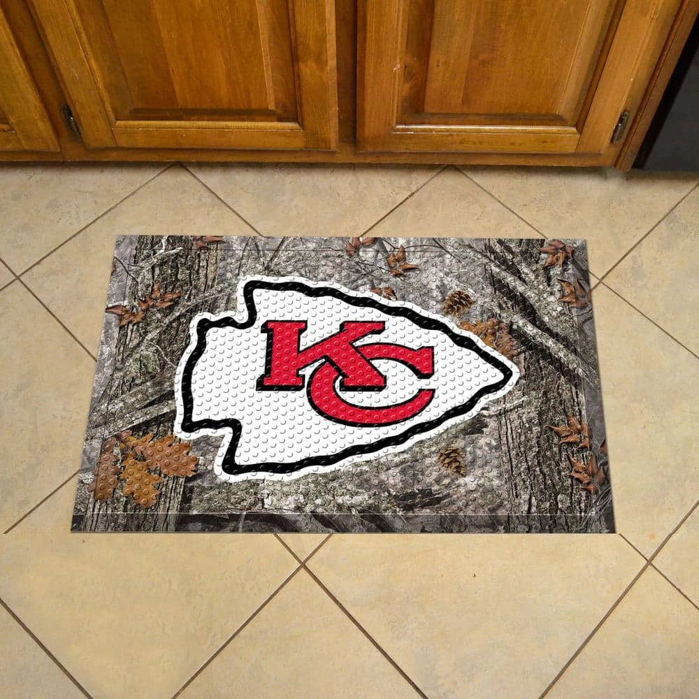 NFL - Kansas City Chiefs 19 in. x 30 in. Outdoor Camo Scraper Mat Door Mat by FANMATS 2 NFL - Kansas City Chiefs 19 in. x 30 in. Outdoor Camo Scraper Mat Door Mat by FANMATS - Image 2