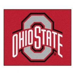 NCAA Ohio State University Red 5 ft. x 6 ft. Indoor/Outdoor Tailgater Area Rug by FANMATS